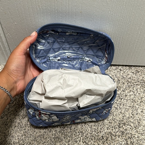 Vera Bradley 4 Pc Cosmetic Organizer- Beary Merry Cool Blur - Picture 6 of 8